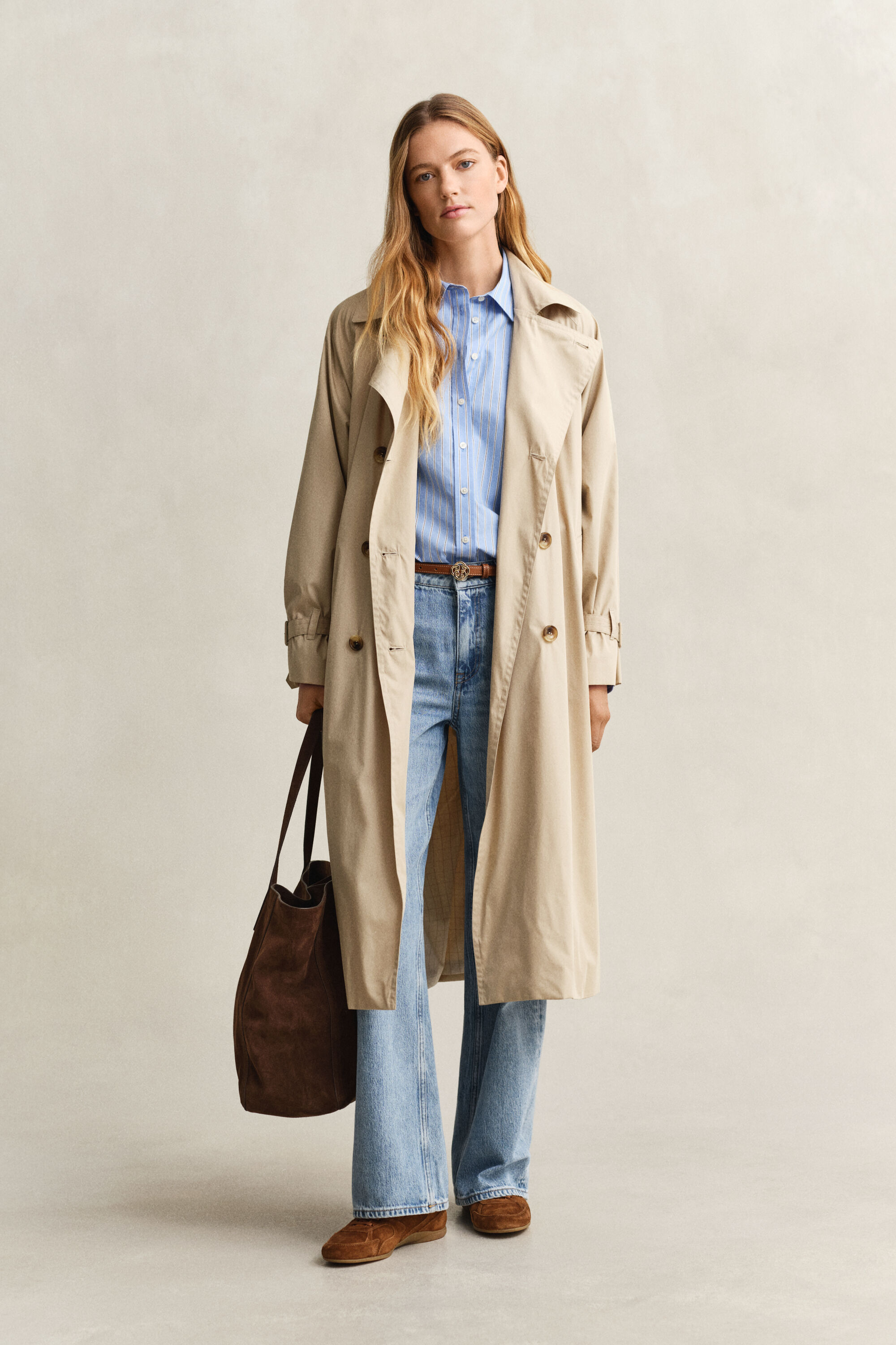 Camicia classica in popeline a righe regular fit