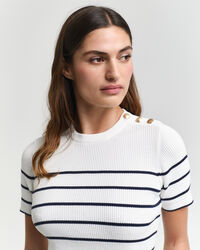 Maglia girocollo Breton a coste