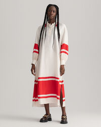 Abito con dettagli a righe