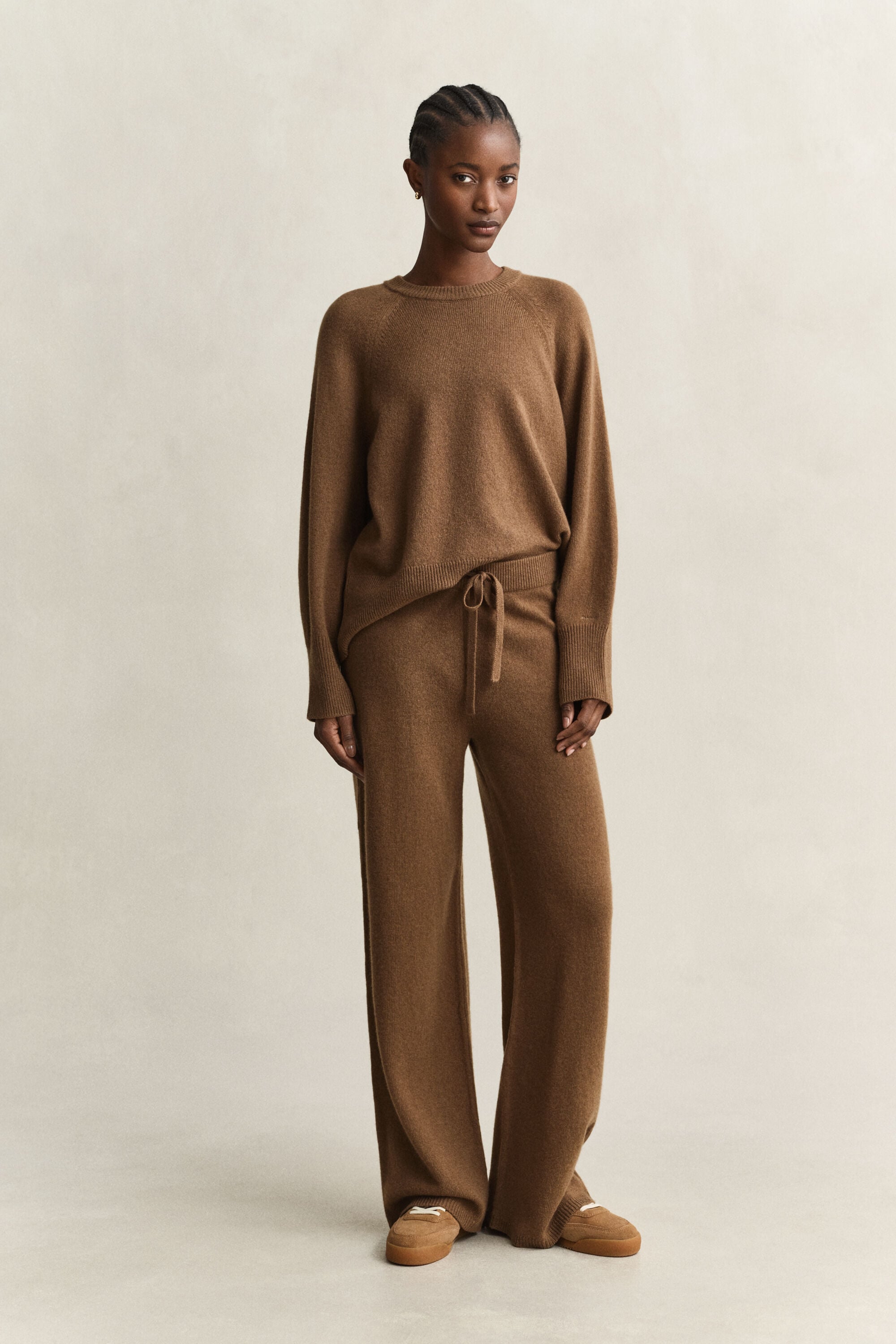 Pantaloni in lana misto cashmere