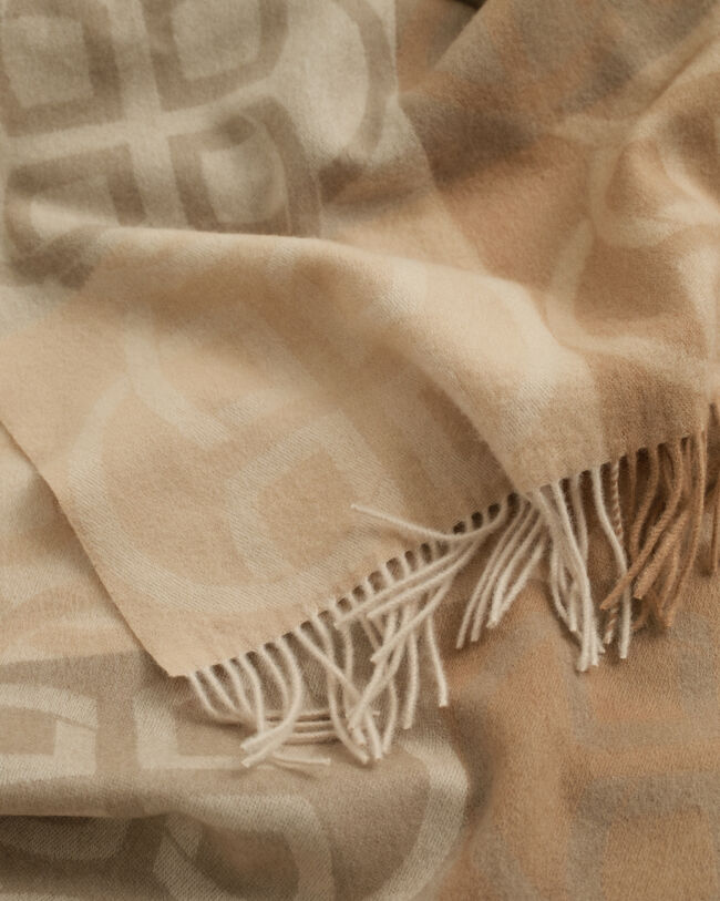Sciarpa in lana con motivo Monogram