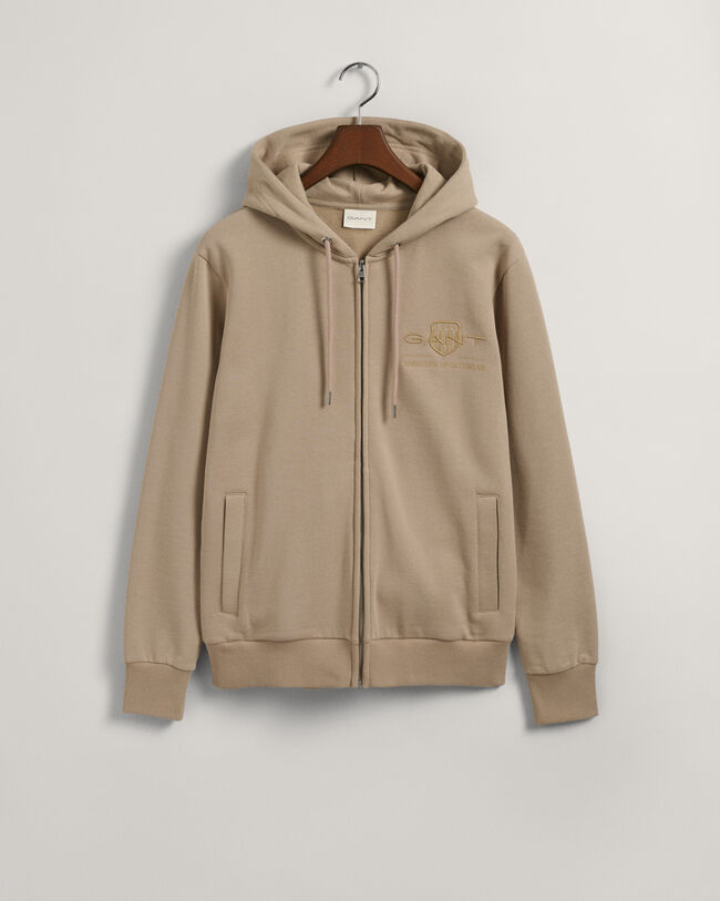 Felpa con zip e cappuccio Tonal Shield