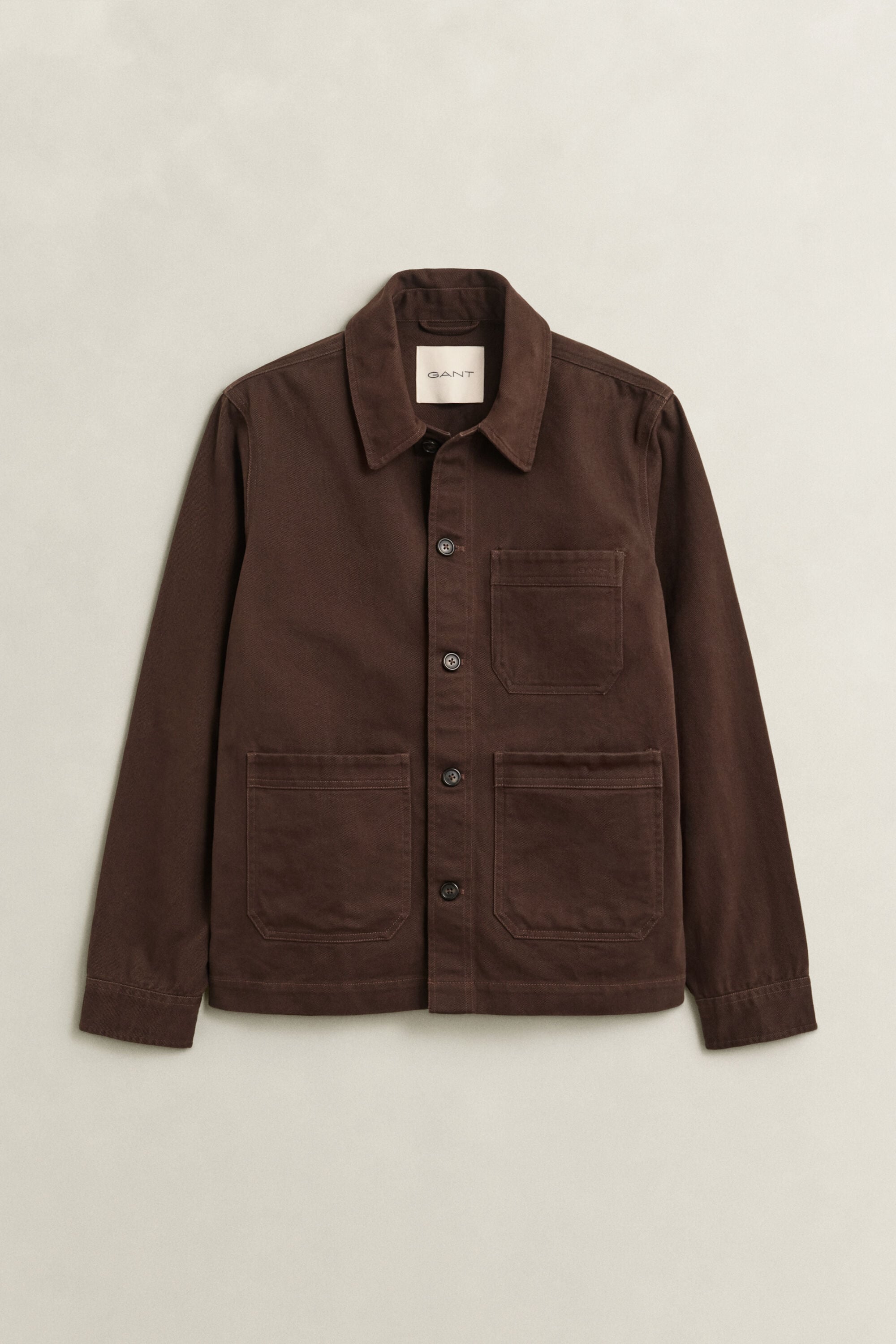 Camicia giacca in twill spazzolato