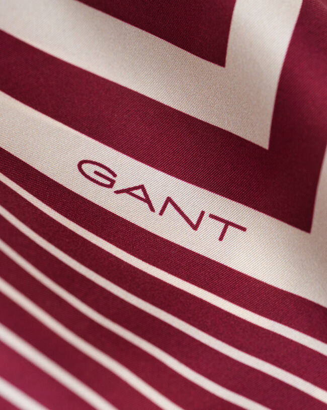 Foulard in seta orlato con monogramma