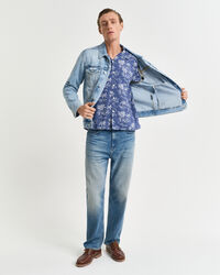 Camicia con stampa Island relaxed fit