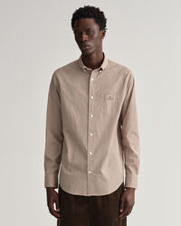 Camicia in popeline a quadretti regular fit