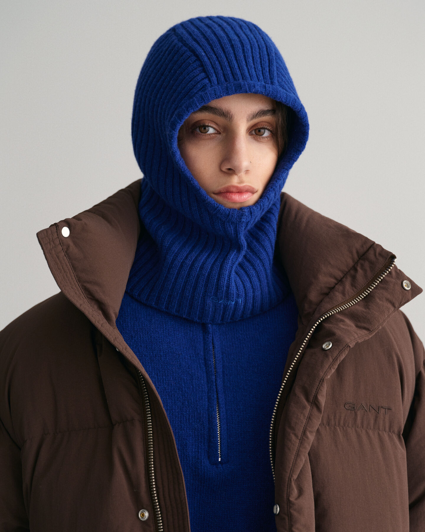 Passamontagna in lana lavorato a maglia