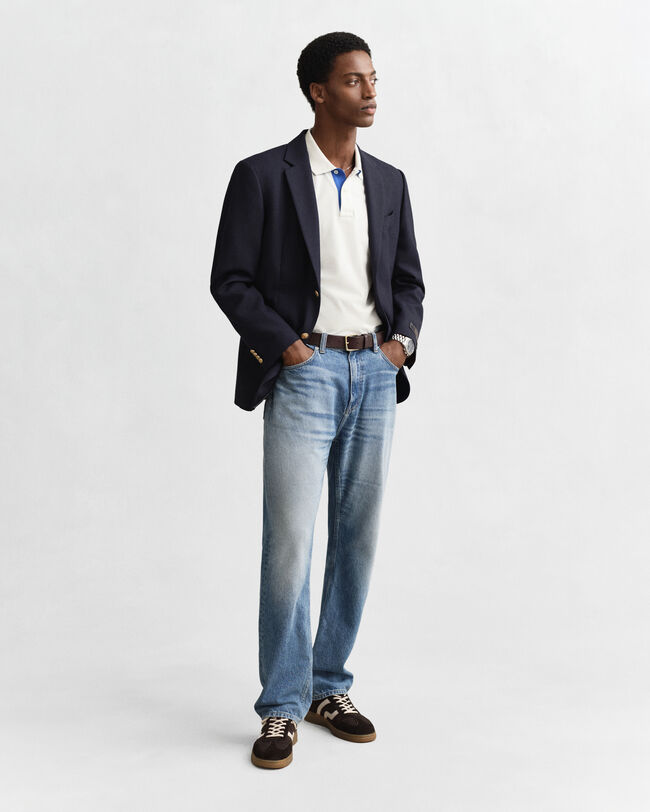 Polo in piqué a contrasto