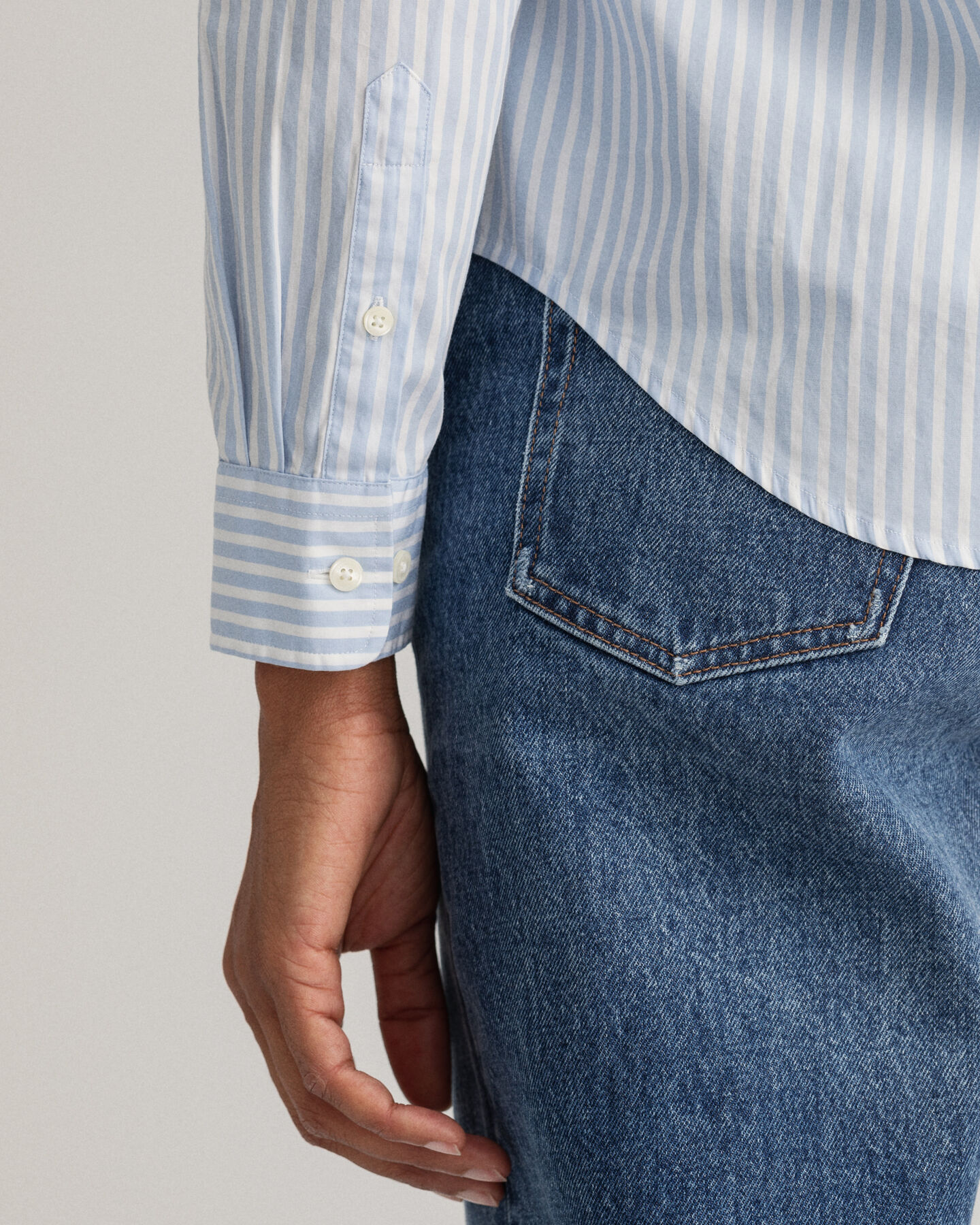 Camicia in broadcloth a righe regular fit