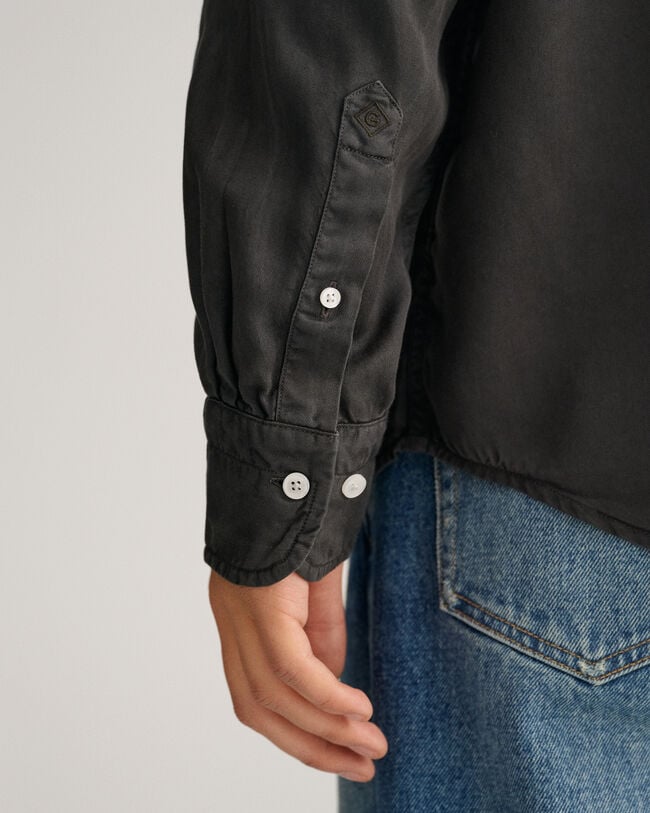 Camicia in lyocell tinta in capo relaxed fit