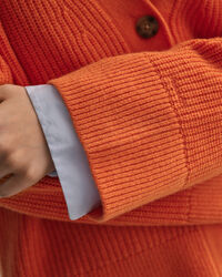 Cardigan in lana a coste