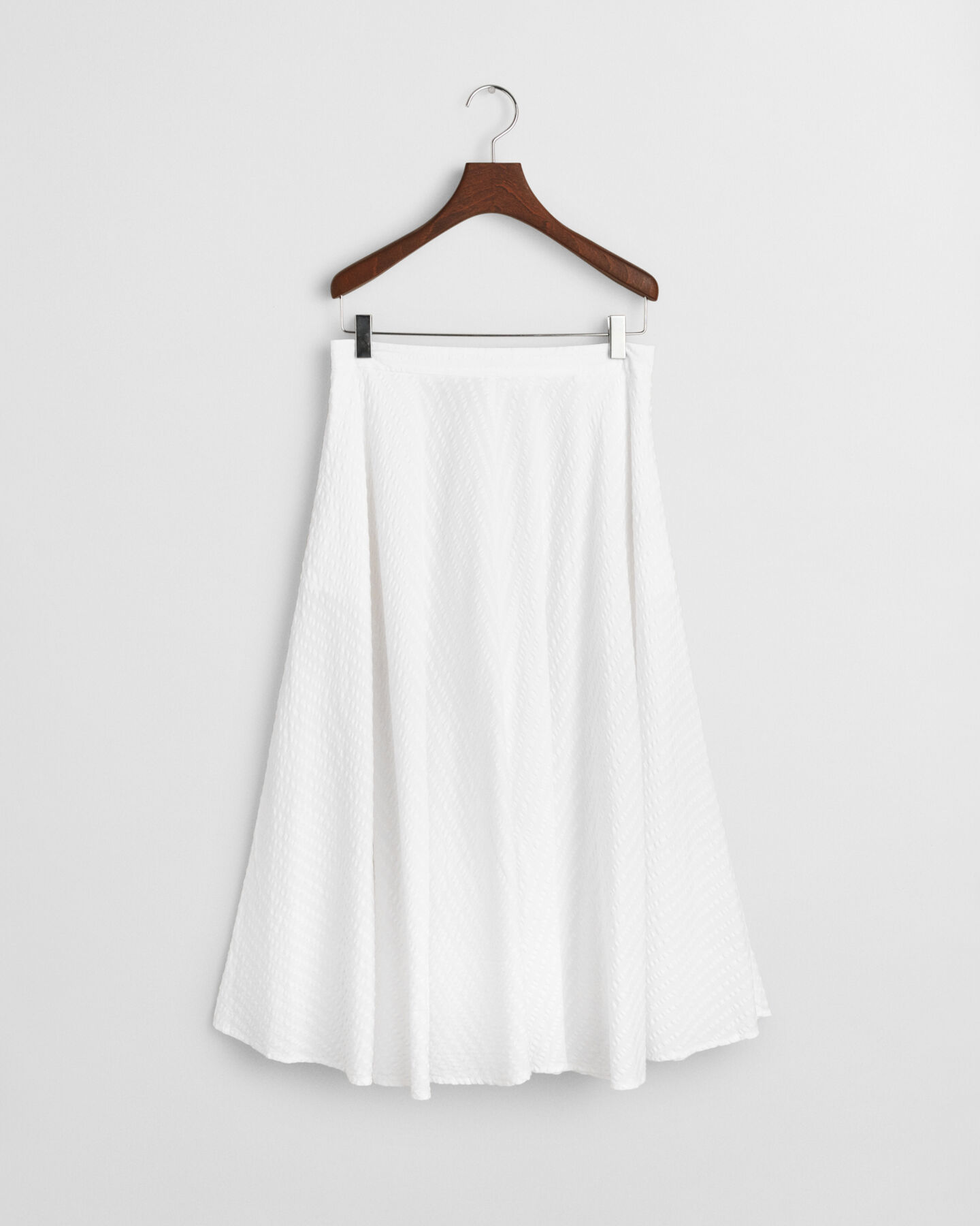 Gonna a righe seersucker tono su tono