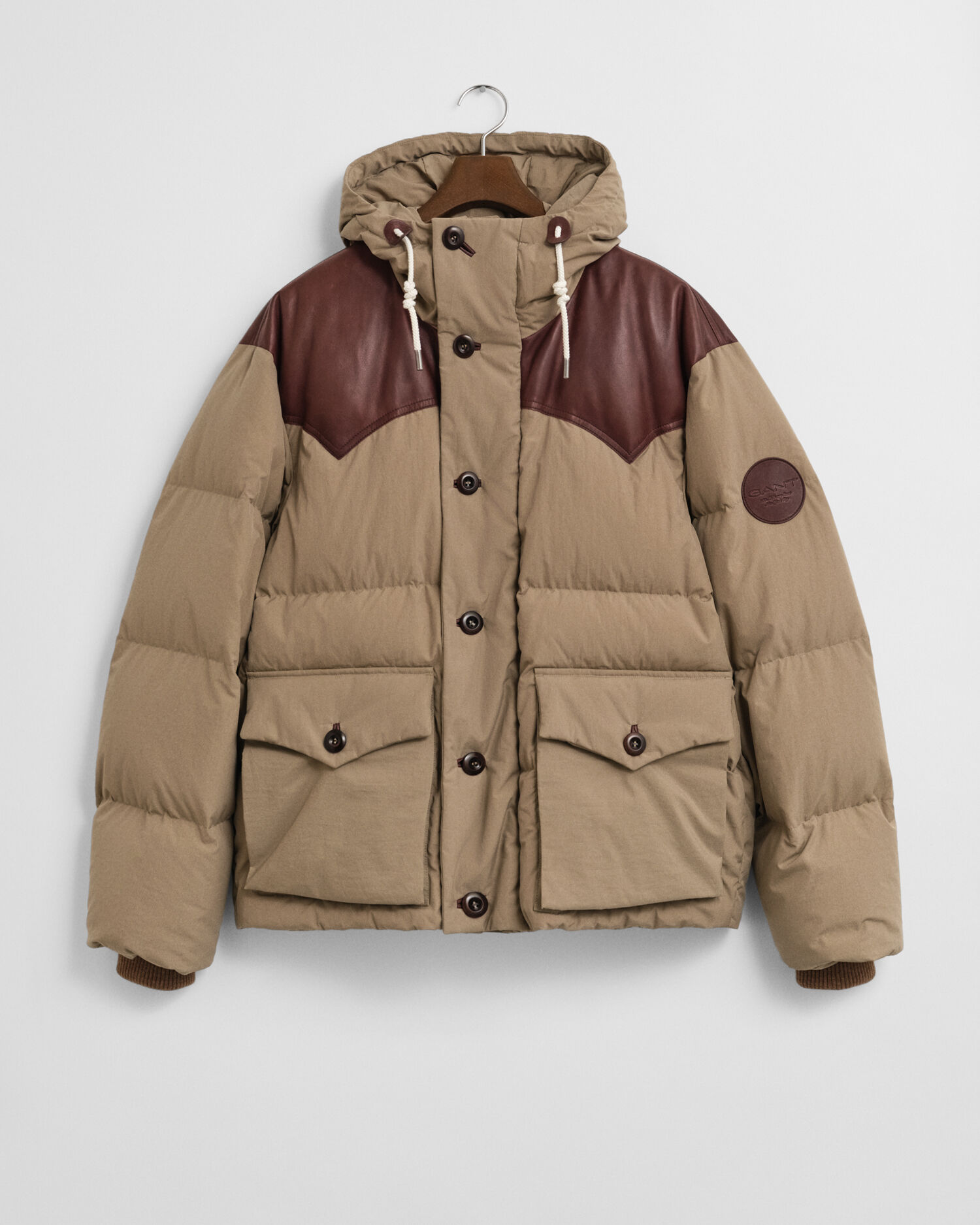 Parka in piumino d'oca in cotone