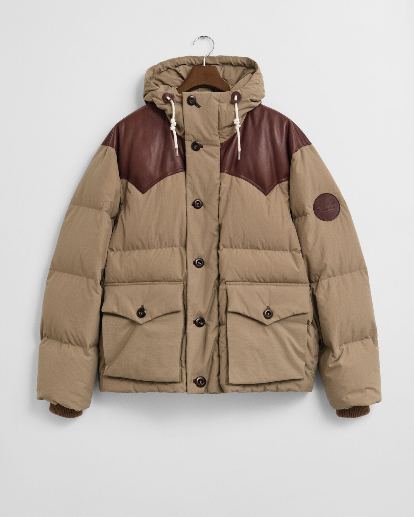 Parka in piumino d'oca in cotone
