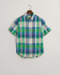 Camicia a maniche corte in madras regular fit