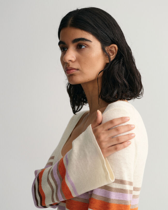 Abito girocollo multirighe