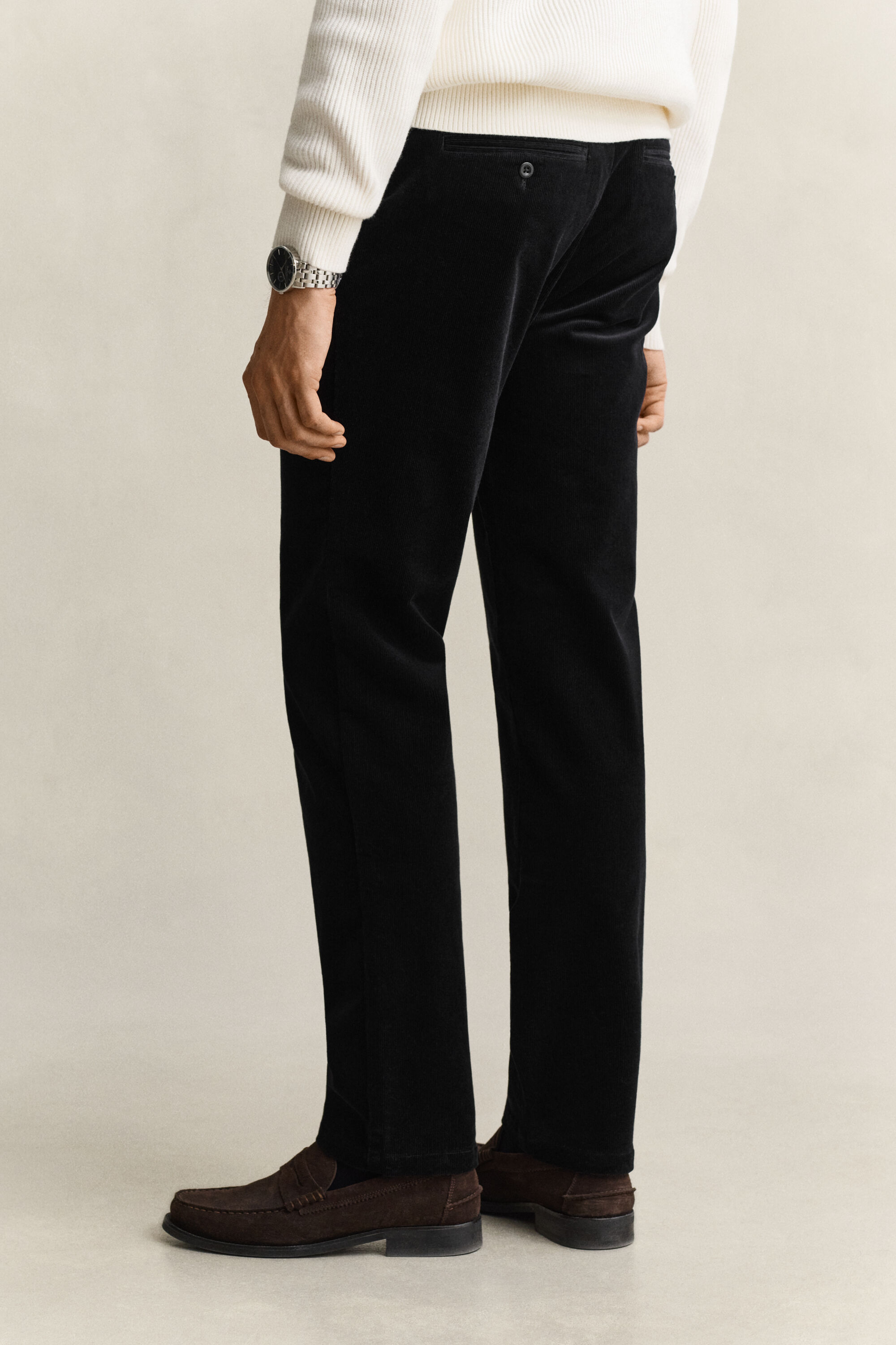 Pantaloni chino in velluto a coste regular
