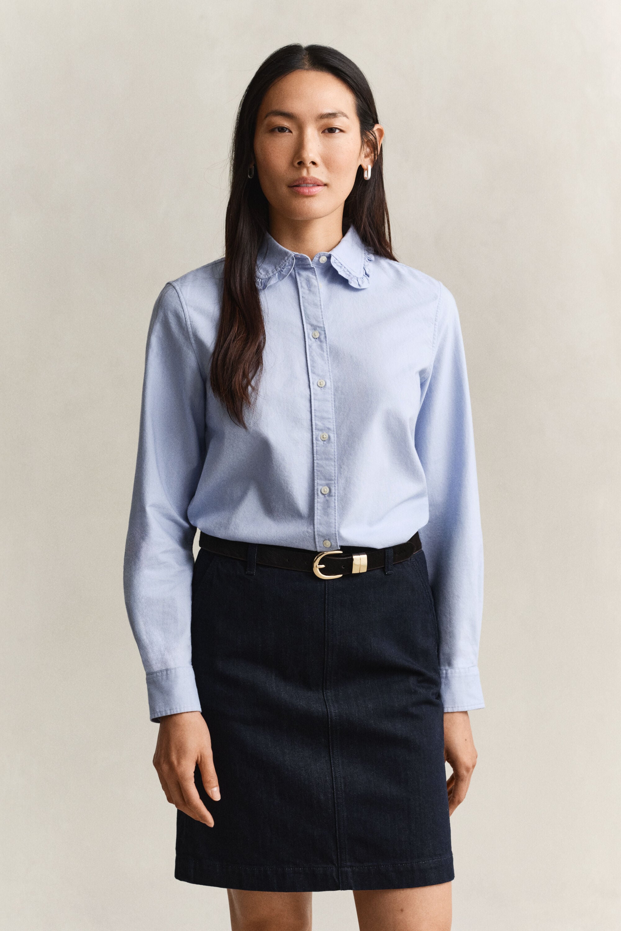 Camicia Oxford classica con volant