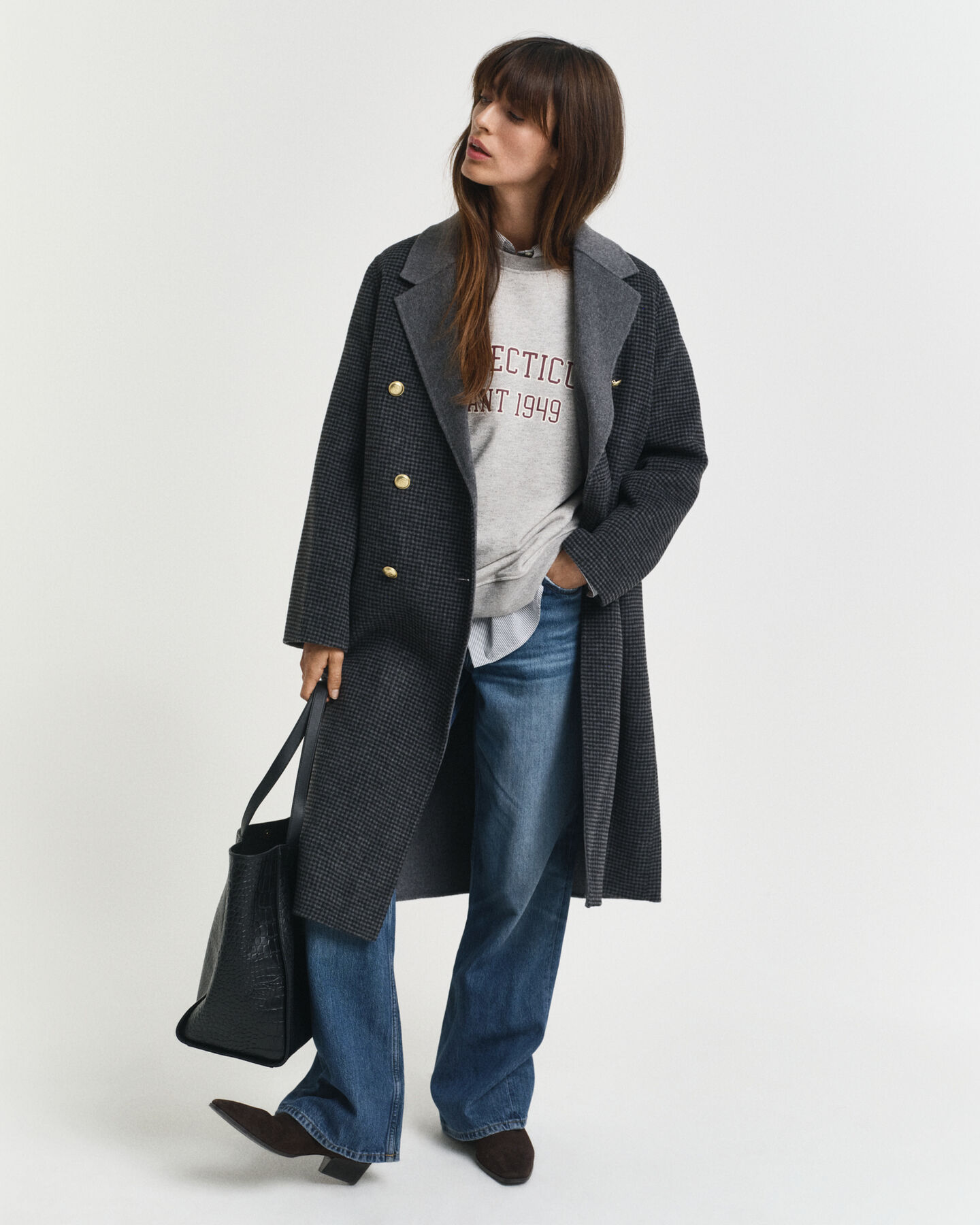 Felpa girocollo con stampa