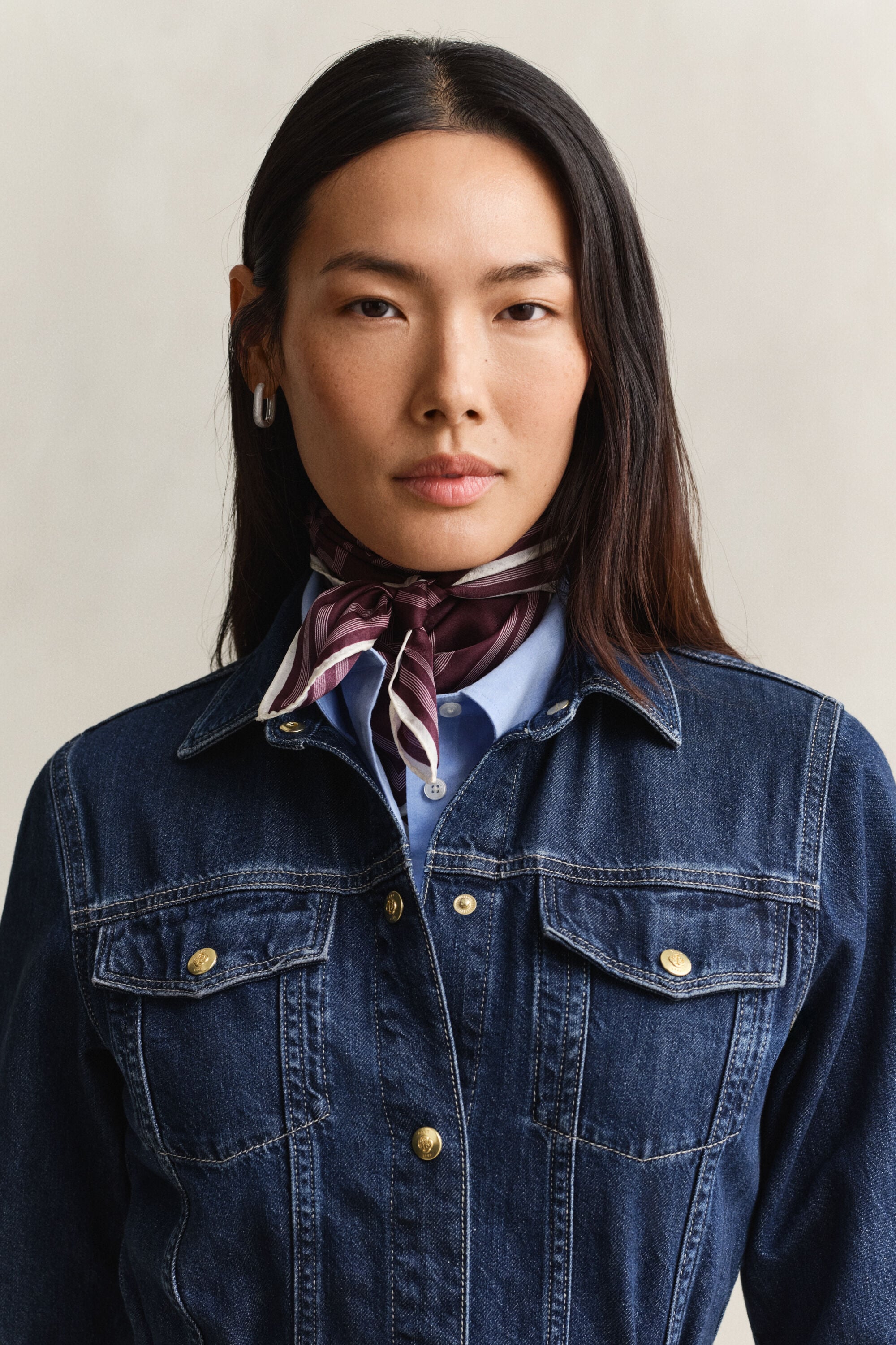 Foulard di seta con stampa Monogram
