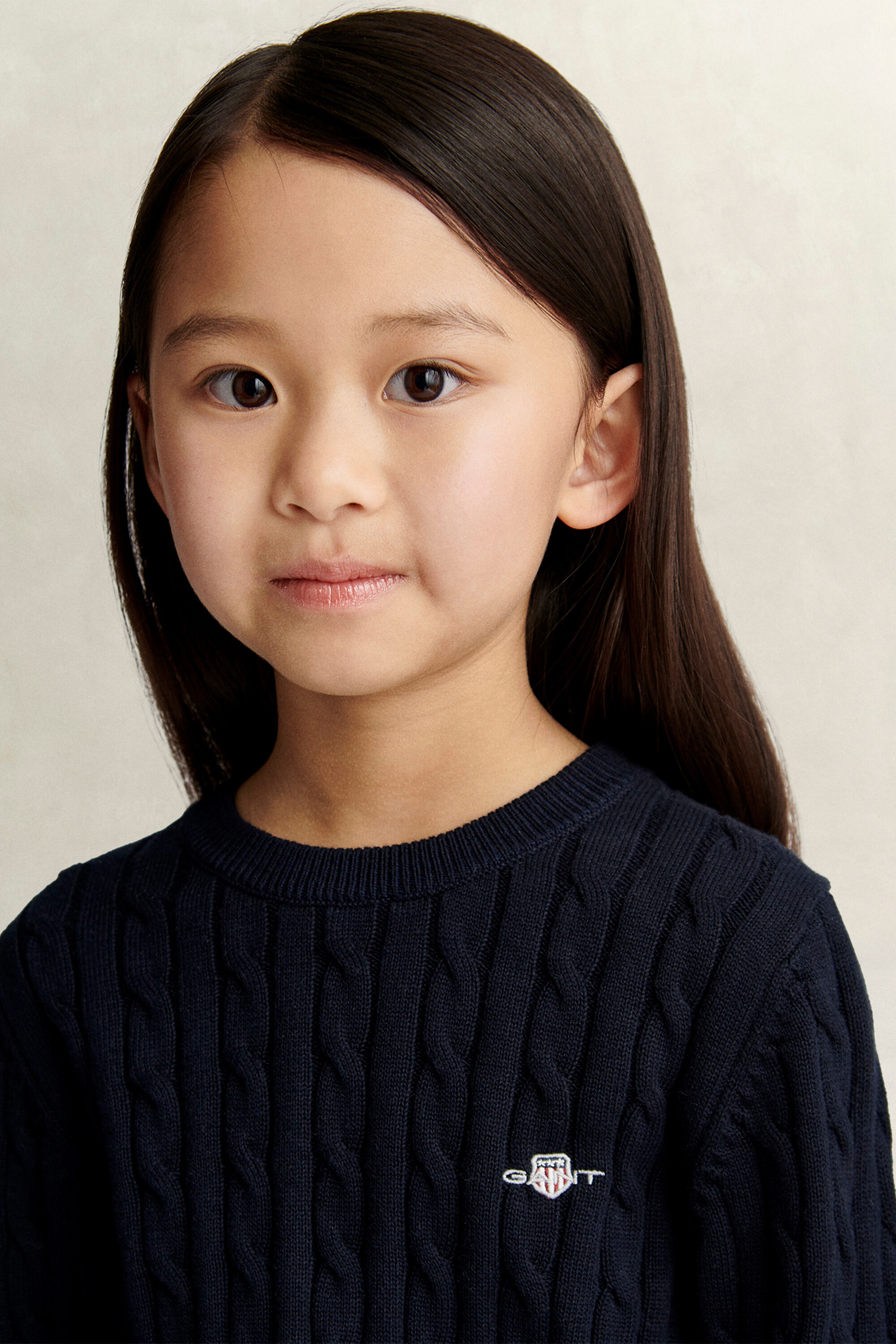 Maglia lavorata in cotone a trecce Shield Girls