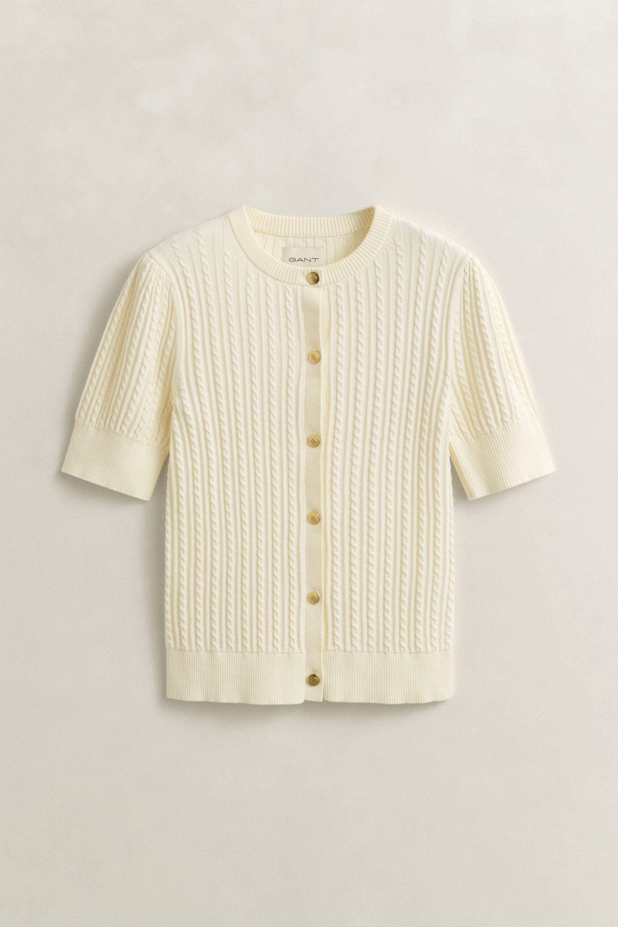 Cardigan in maglia di cotone a trecce