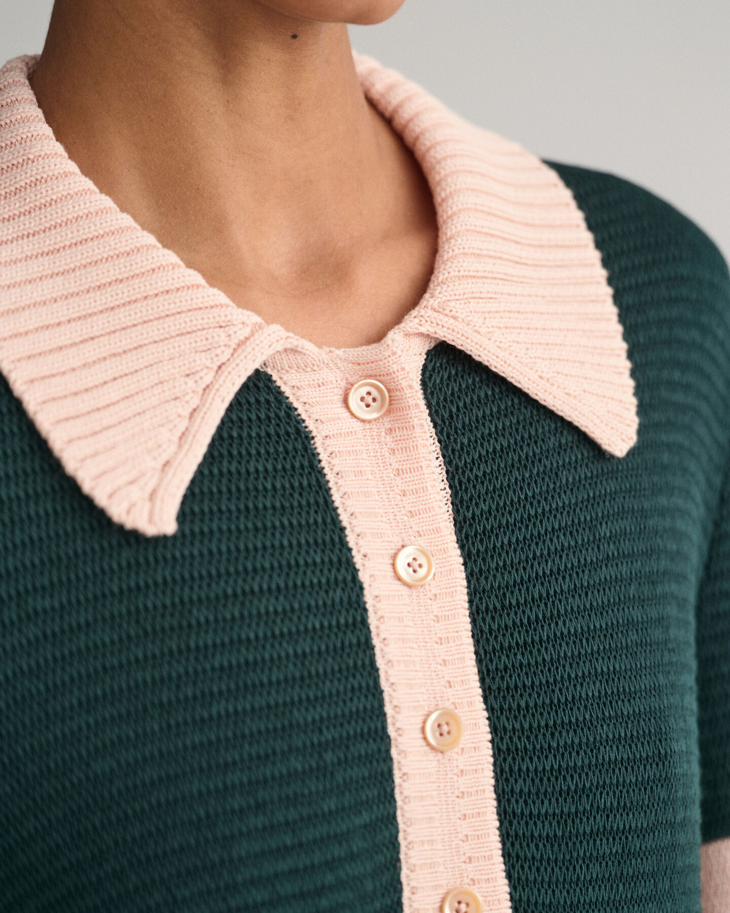 Mini abito in maglia in stile polo