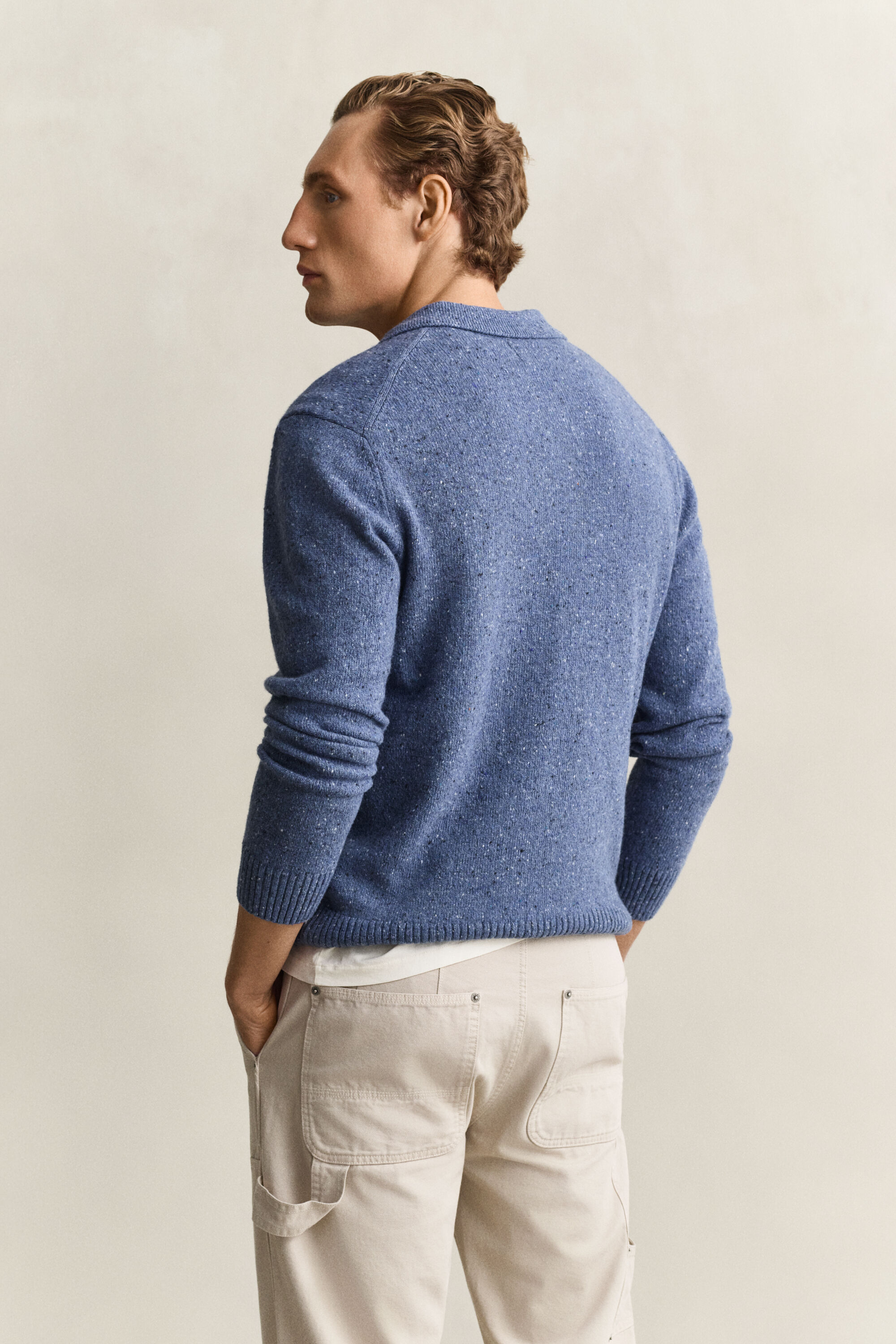 Maglia stile polo Nepps in misto lana