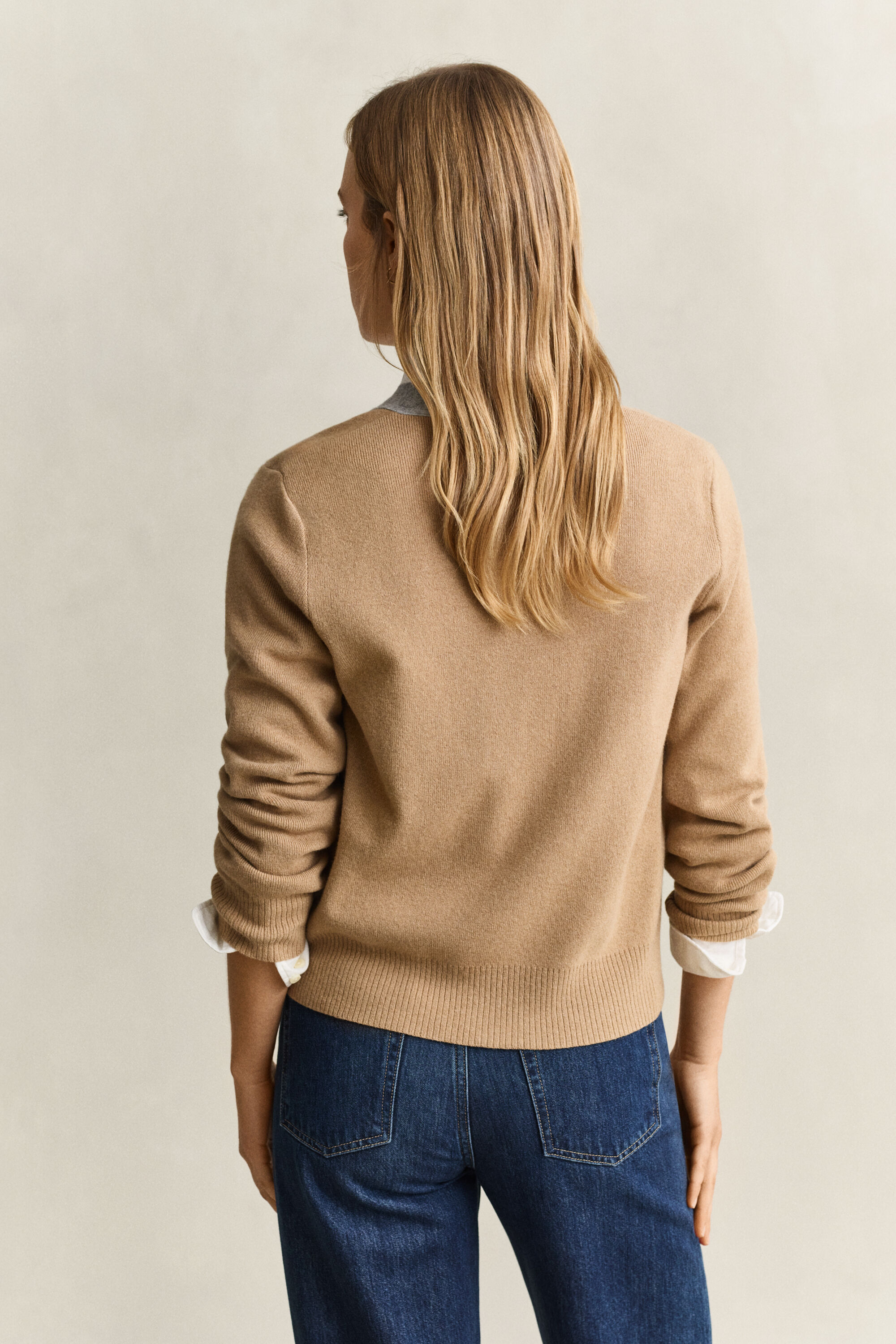 Cardigan in colore a contrasto