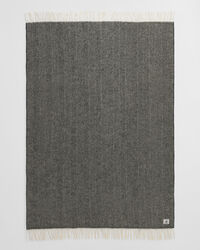 Coperta in lana con motivo a spina di pesce