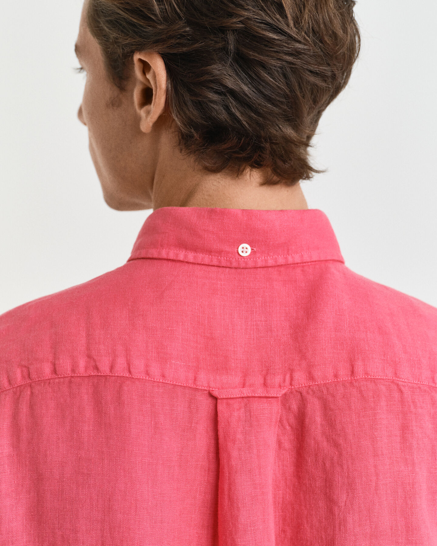 Camicia di lino tinto in capo regular fit