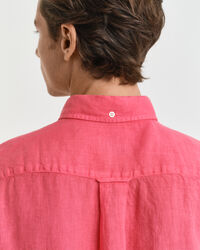 Camicia di lino tinto in capo regular fit