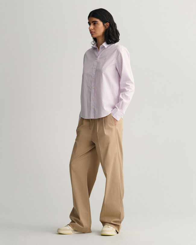 Camicia in broadcloth a righe regular fit