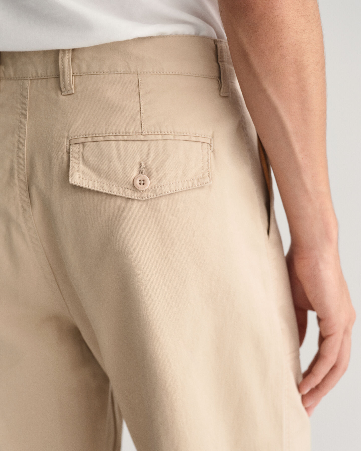 Chino in misto cotone-lino regular fit