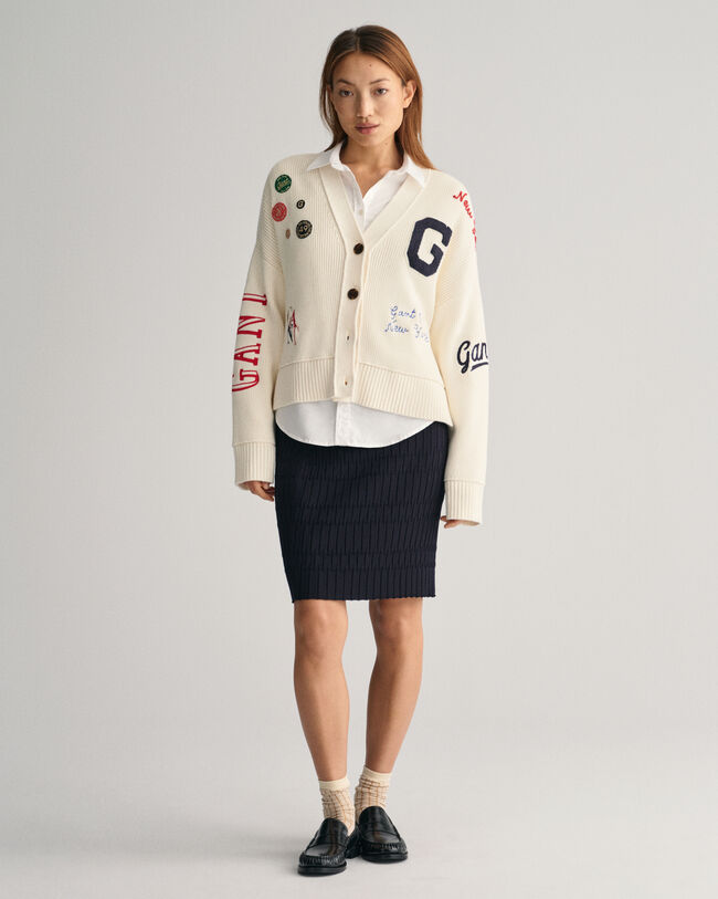 Gonna a maglia testurizzata