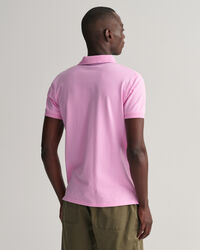 Polo in piqué con colletto a contrasto