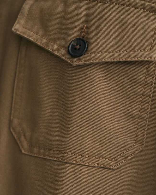 Camicia giacca in twill spazzolato