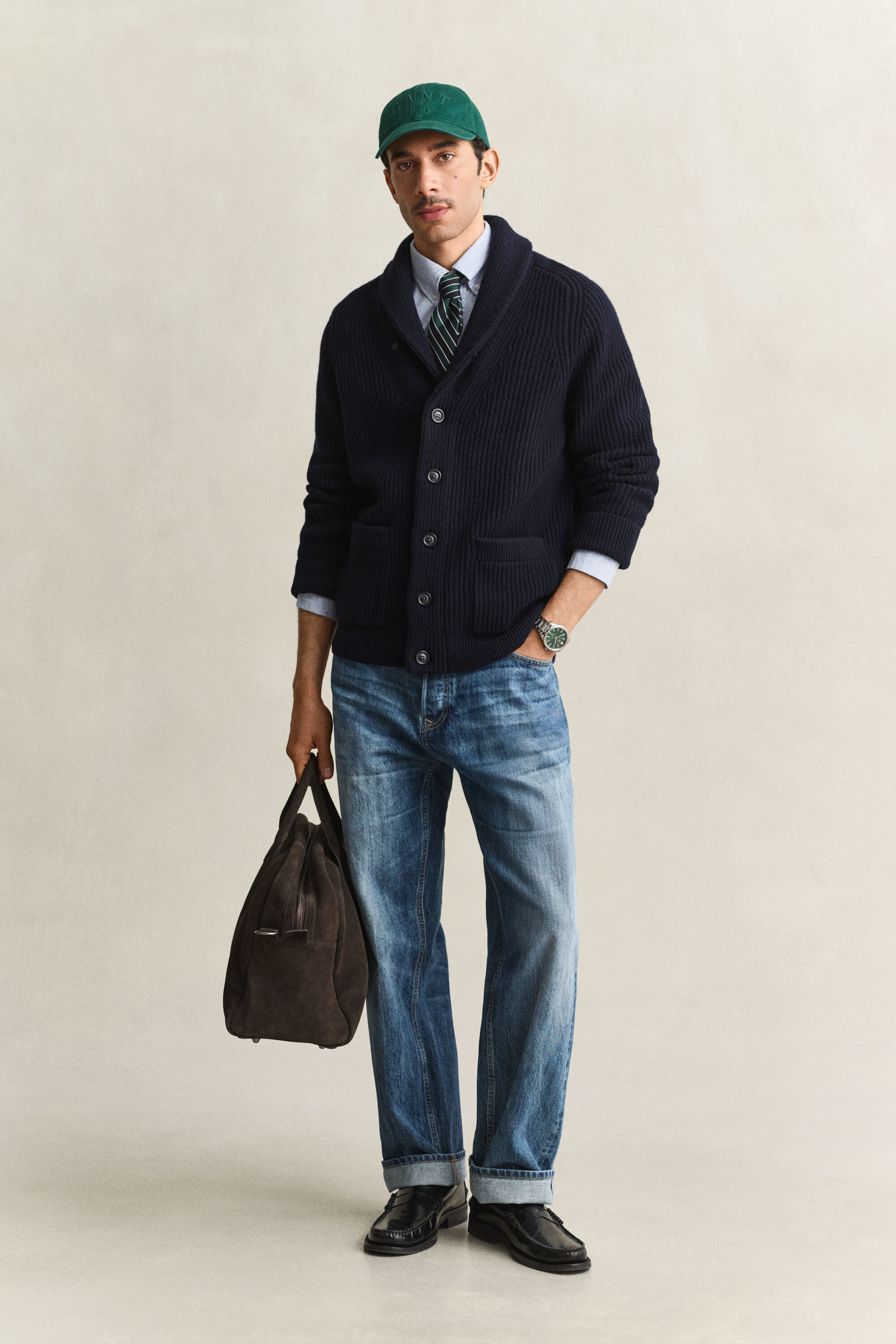 Cardigan in misto lana a coste