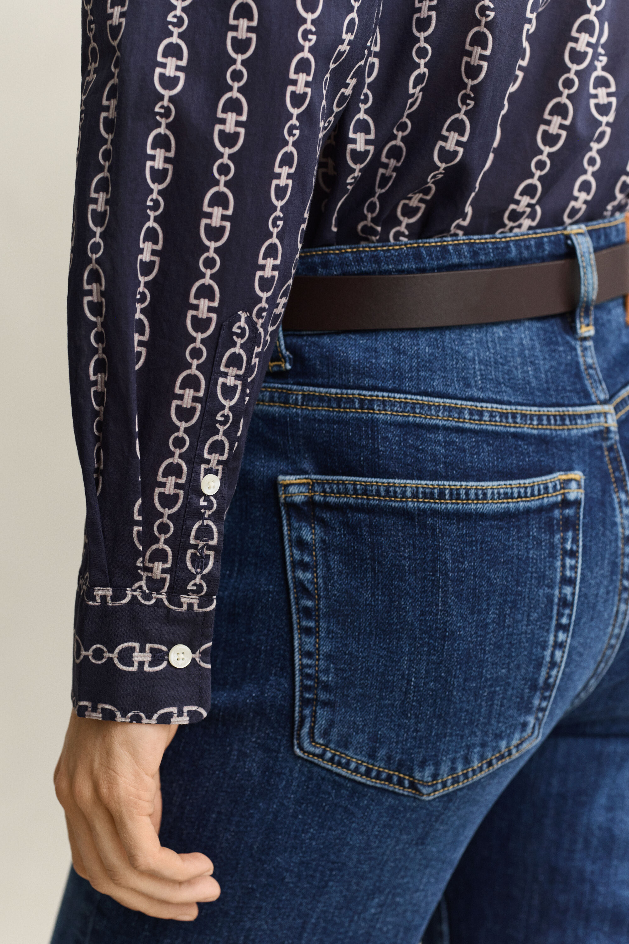 Camicia in voile di cotone con stampa