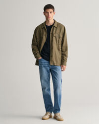 Maglia girocollo in cotone testurizzato