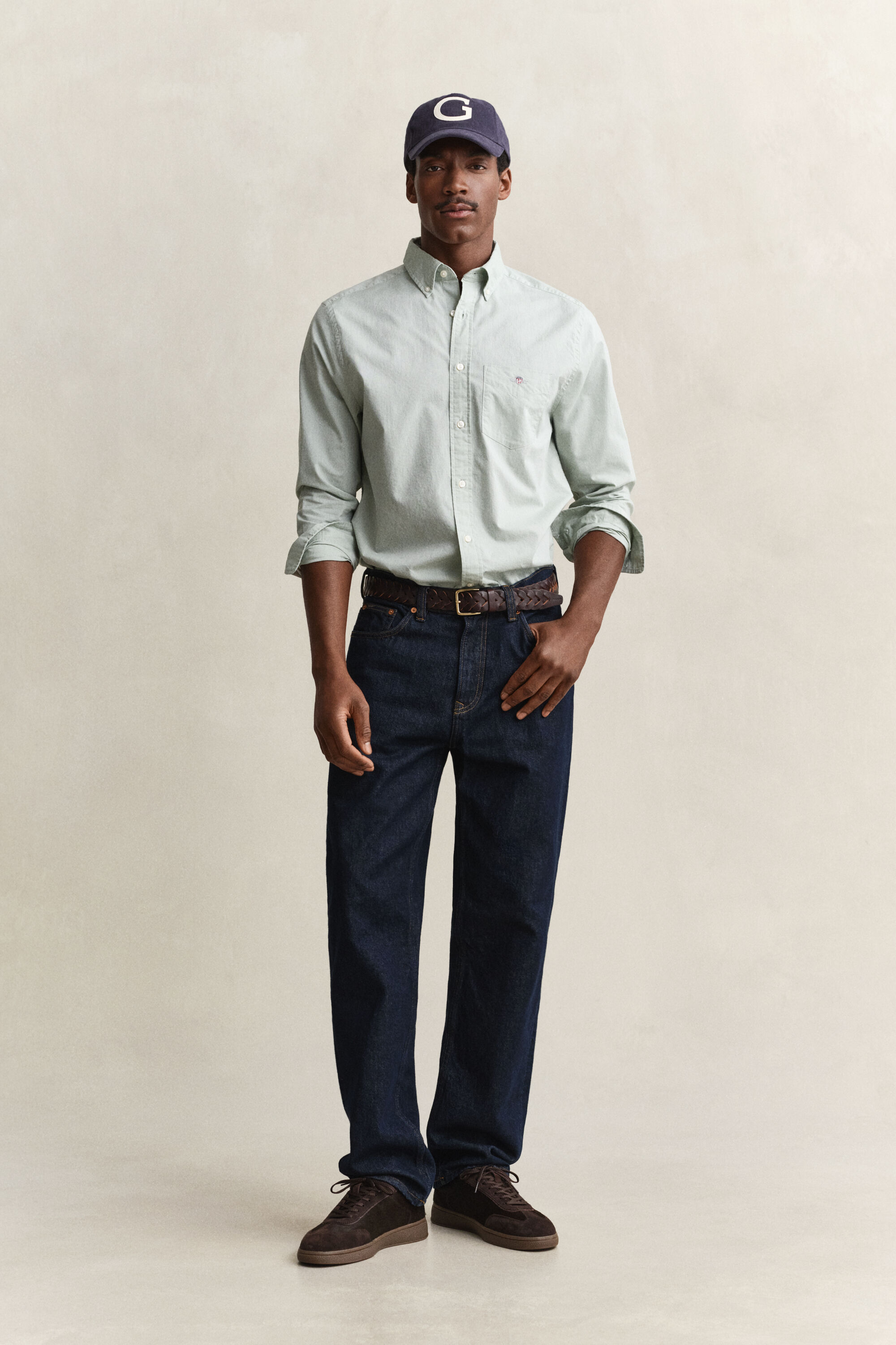Camicia classica in popeline regular fit