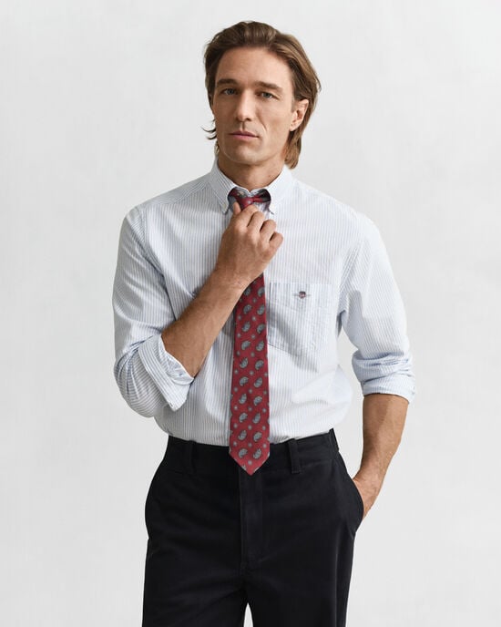 Camicia Oxford classica a righe Banker regular fit