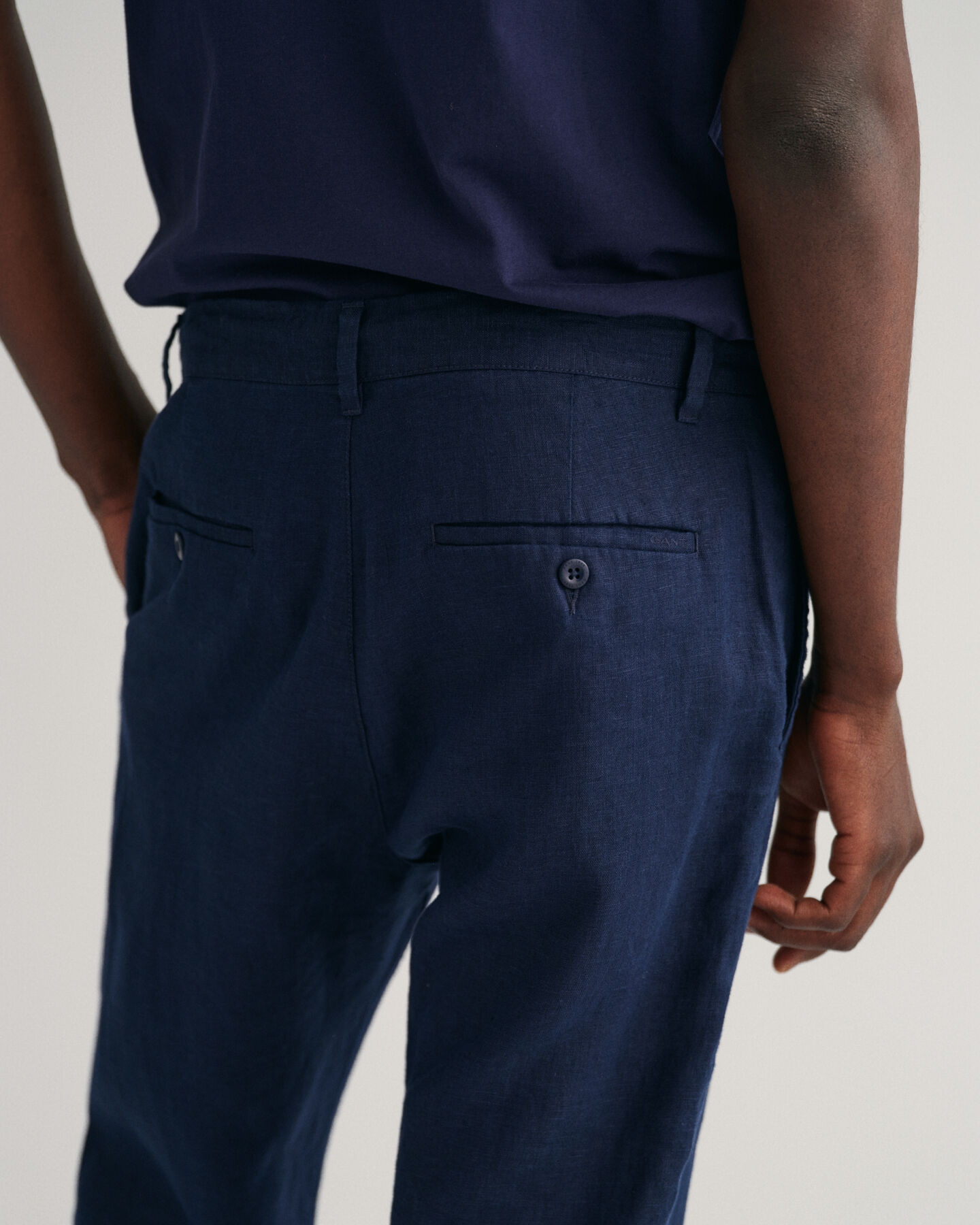 Pantaloni con coulisse in lino relaxed fit
