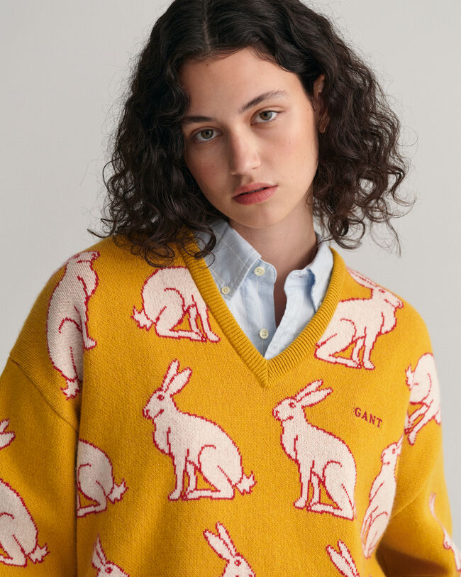 Maglia con scollo a V Lunar New Year