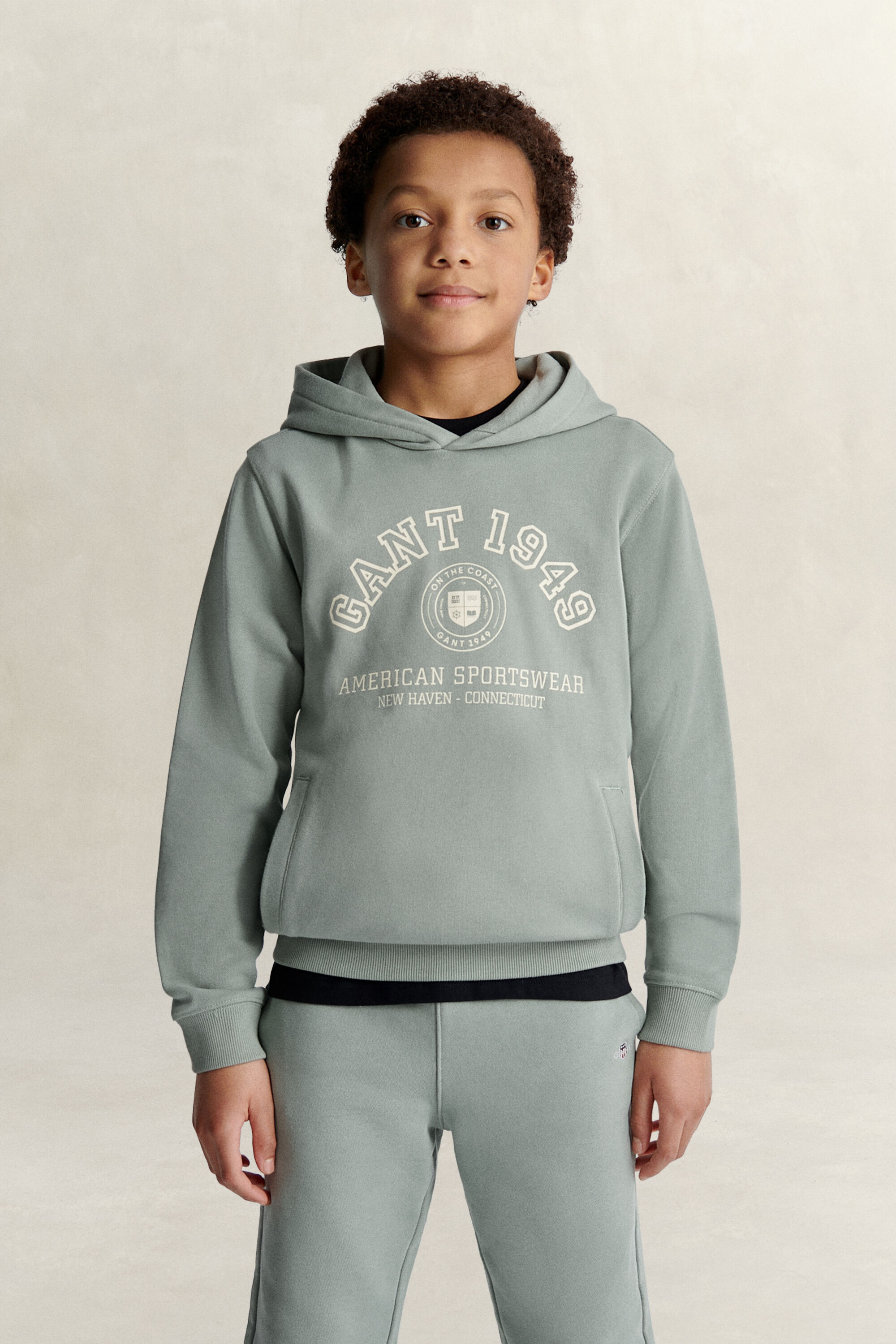 Felpa con cappuccio con logo Collegiate Teen Boys