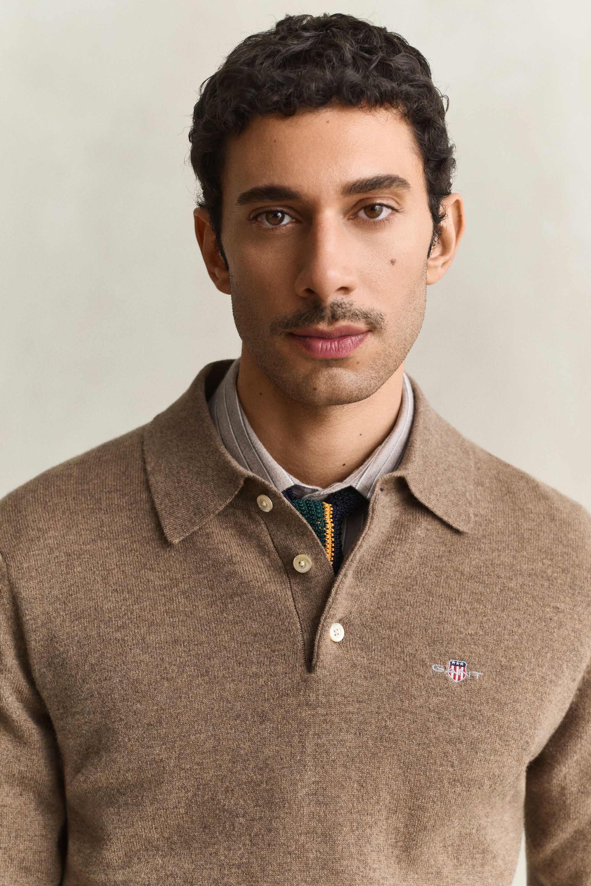 Maglia polo in finissima lana d’agnello