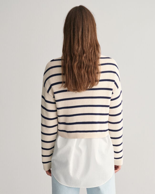 Maglia girocollo a righe