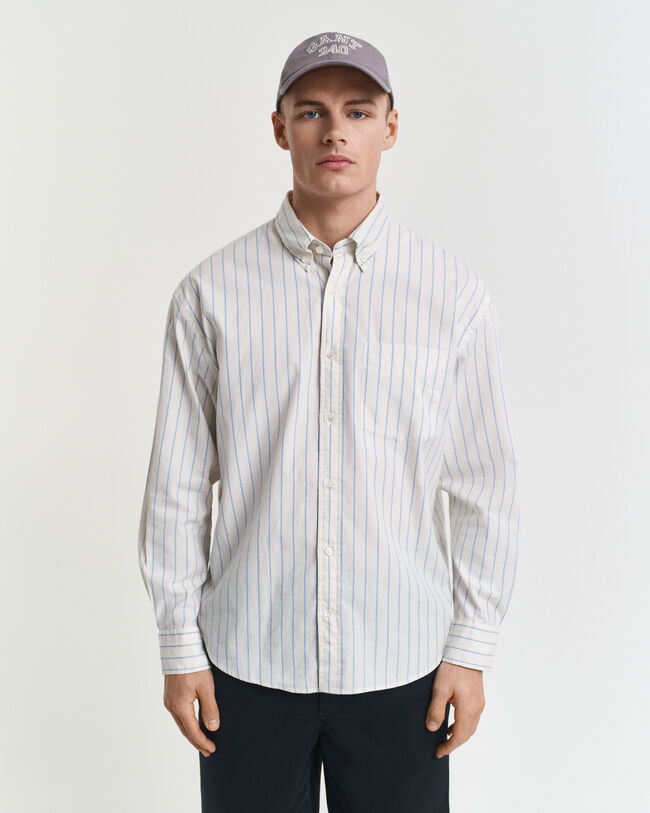 Camicia Luxury Oxford a righe relaxed fit