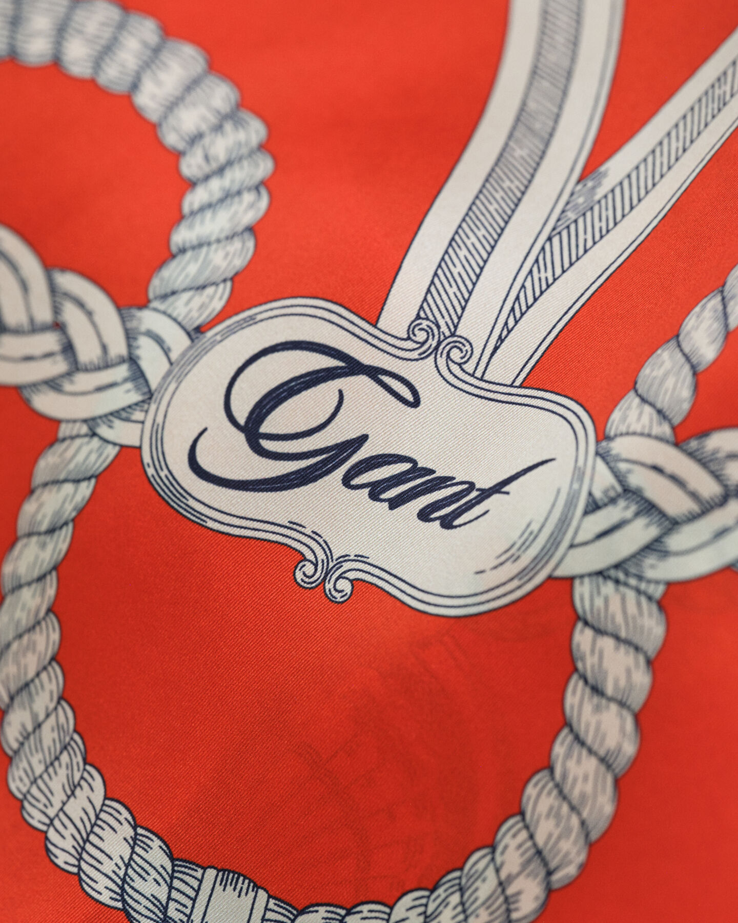 Sciarpa in seta con stampa nautica