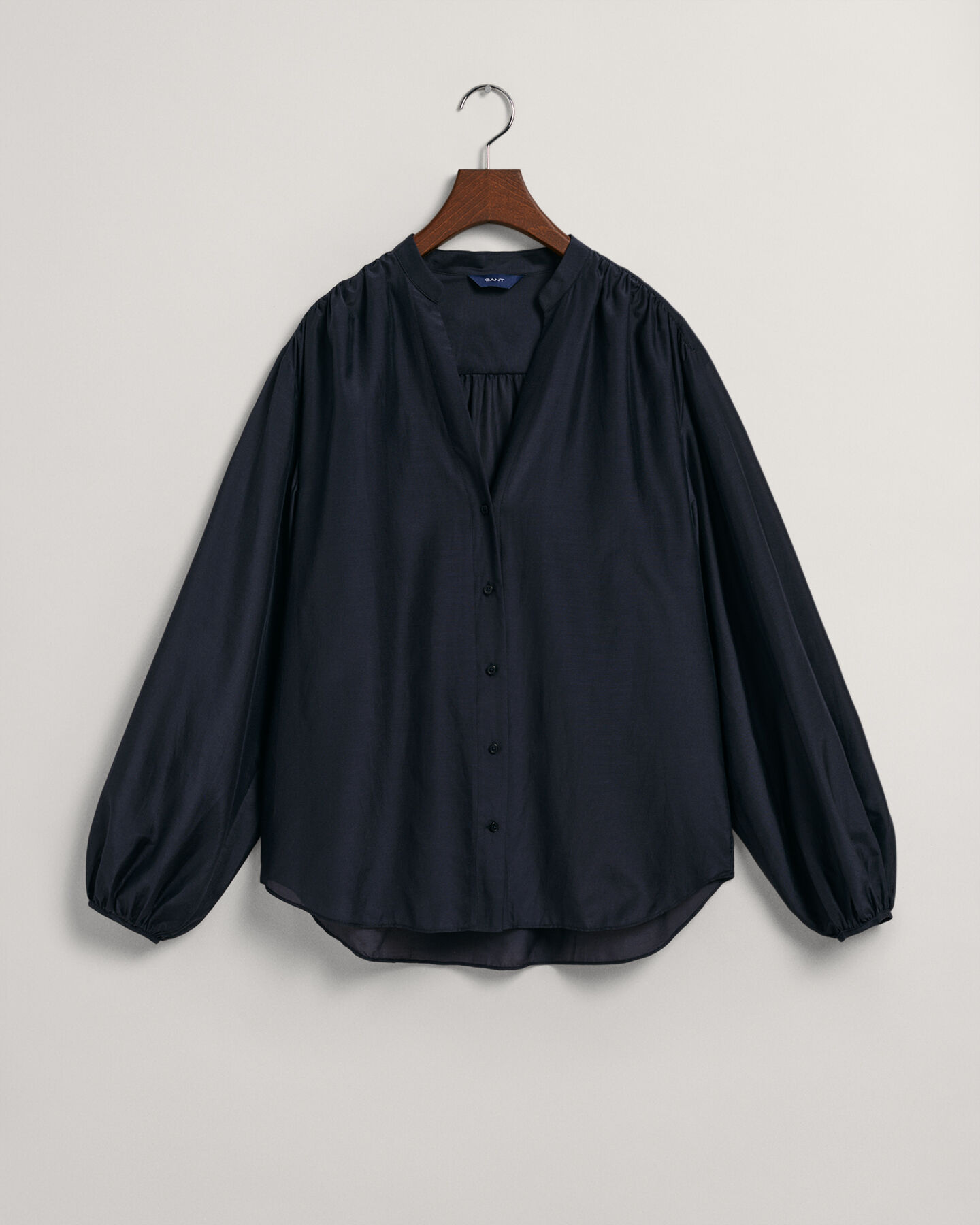 Blusa in misto cotone-seta relaxed fit